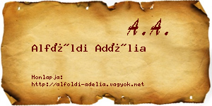 Alföldi Adélia névjegykártya